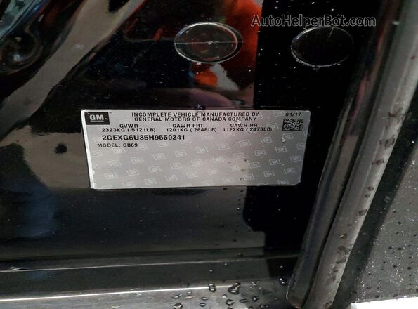 2GEXG6U35H9550241 2017 CADILLAC XTS Black VIN კოდის სტიკერის ხედი