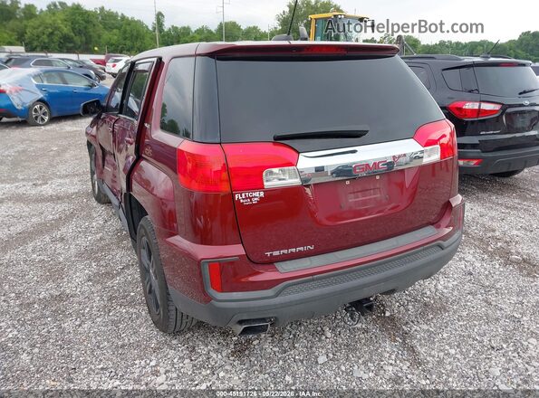 2GKALMEK0G6345869 2016 GMC TERRAIN Red უკანა მარცხენა