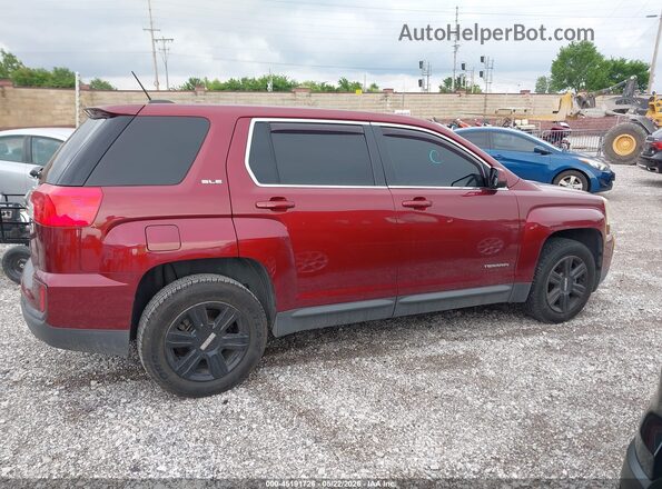 2GKALMEK0G6345869 2016 GMC TERRAIN Red უკანა სალონის ხედი