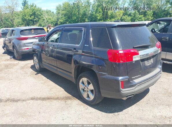2GKALMEK1G6131697 2016 GMC TERRAIN Black უკანა მარცხენა