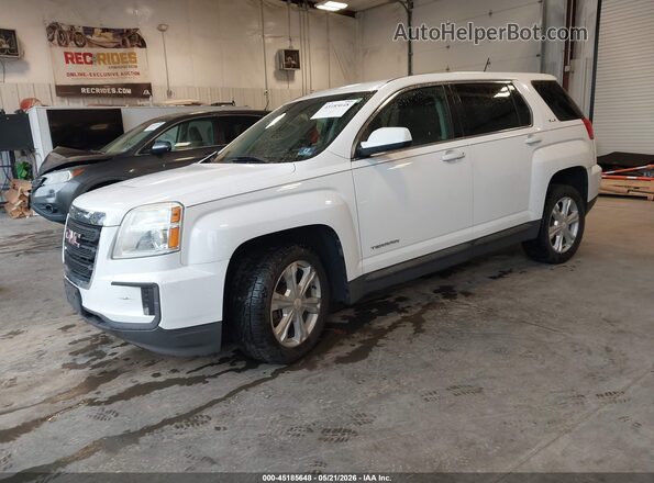2GKALMEK1H6344134 2017 GMC TERRAIN White Առջևի ձախ երեք քառորդ տեսարան