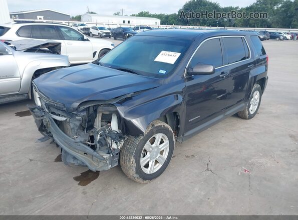 2GKALMEK9G6136940 2016 GMC TERRAIN Black Առջևի ձախ երեք քառորդ տեսարան