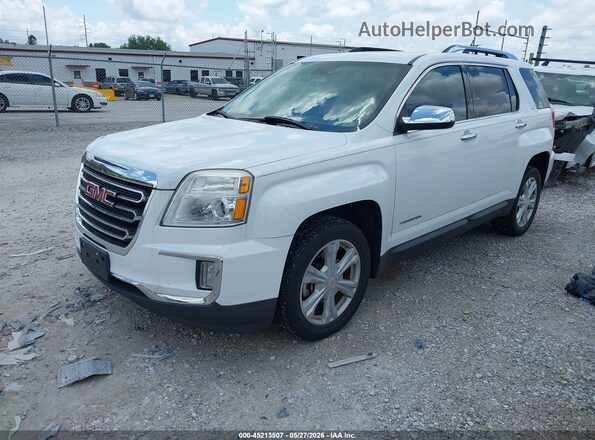 2GKFLPE3XG6172488 2016 GMC TERRAIN White წინა მარცხენა ხედი სამი მეოთხედიდან