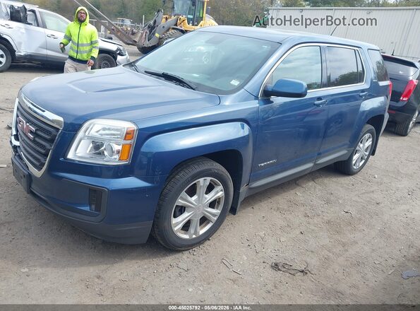 2GKFLSEK6H6242872 2017 GMC TERRAIN Blue Vista tres cuartos delantera izquierda