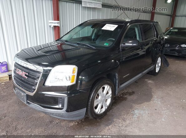 2GKFLSEK7H6338414 2017 GMC TERRAIN Black Vista tres cuartos delantera izquierda