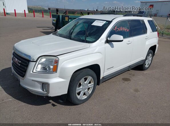 2GKFLTEK5G6158434 2016 GMC TERRAIN Белый Передняя левая четверть