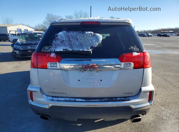 2GKFLUE30G6172076 2016 GMC TERRAIN Серебряный Вид сзади