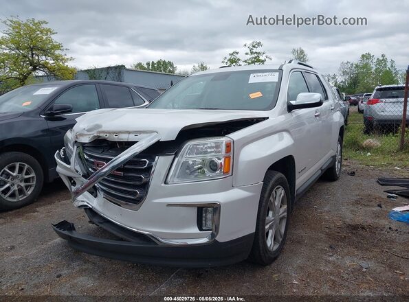 2GKFLUEKXG6272855 2016 GMC TERRAIN White Առջևի ձախ երեք քառորդ տեսարան