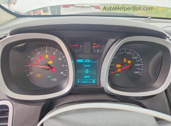 2GNALBEK4G1148627 2016 CHEVROLET EQUINOX White ხელსაწყოთა პანელის ხედი