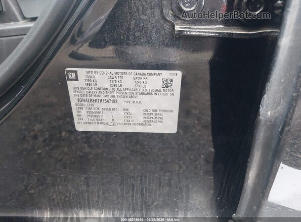2GNALBEK7H1547193 2017 CHEVROLET EQUINOX Black Շարժիչի բաժամունքի տեսք