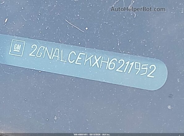 2GNALCEKXH6211952 2017 CHEVROLET EQUINOX Синий 