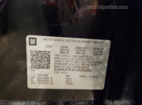 2GNAXTEX5J6261681 2018 CHEVROLET EQUINOX Black 