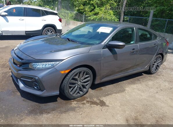 2HGFC1E52LH707369 2020 HONDA CIVIC Gray Vista tres cuartos delantera izquierda