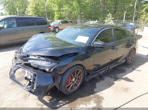 2HGFC1E54HH704528 2017 HONDA CIVIC Black წინა მარცხენა ხედი სამი მეოთხედიდან
