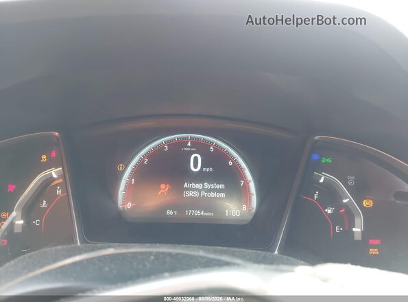 2HGFC1E54HH704528 2017 HONDA CIVIC Black უკანა სავარძლების ხედი
