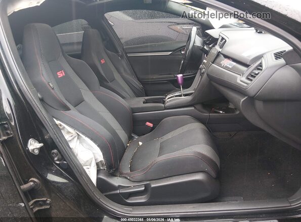 2HGFC1E54HH704528 2017 HONDA CIVIC Black წინა სალონის ხედი