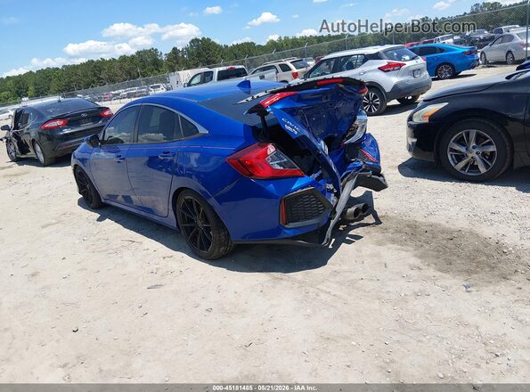2HGFC1E54HH706683 2017 HONDA CIVIC Blue Trasero izquierdo