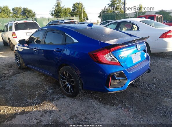 2HGFC1E54LH705588 2020 HONDA CIVIC Blue Rear left