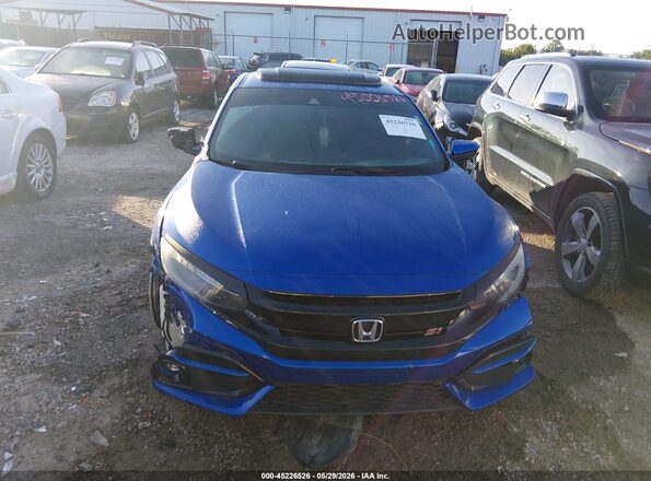 2HGFC1E54LH705588 2020 HONDA CIVIC Blue Dashboard view