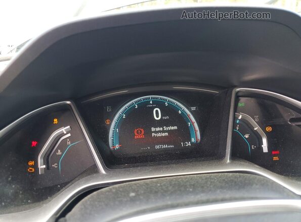 2HGFC1F30HH637097 2017 HONDA CIVIC Gray Widok zestawu wskaźników