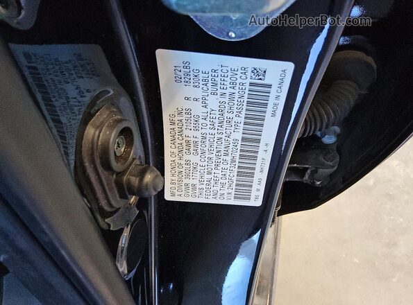 2HGFC1F32MH702459 2021 HONDA CIVIC Black ძრავის განყოფილების ხედი