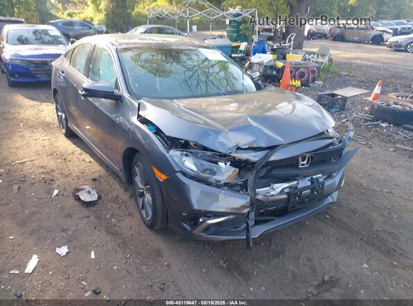 2HGFC1F39MH703091 2021 HONDA CIVIC Gray წინა ხედი