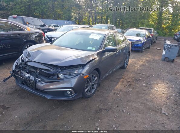 2HGFC1F39MH703091 2021 HONDA CIVIC Gray წინა მარცხენა ხედი სამი მეოთხედიდან