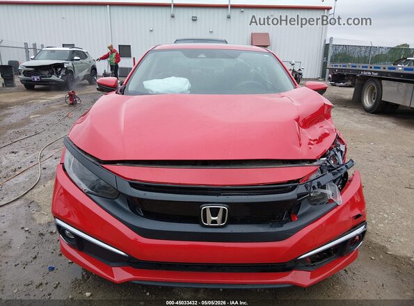 2HGFC1F3XLH680287 2020 HONDA CIVIC Red Dashboard view