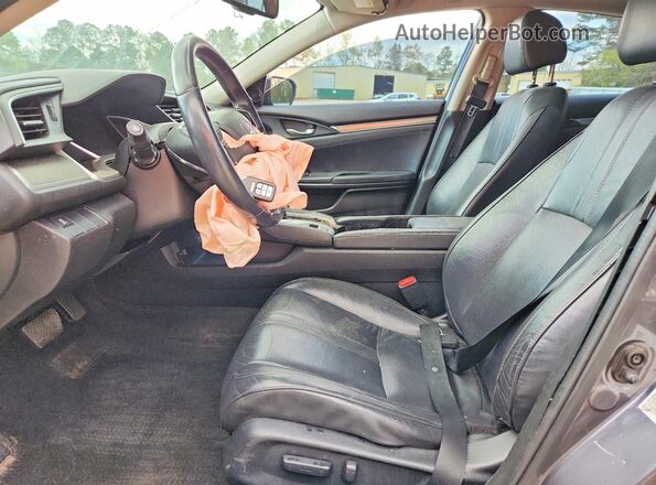2HGFC1F73GH658592 2016 HONDA CIVIC Gray Widok wnętrza z przodu