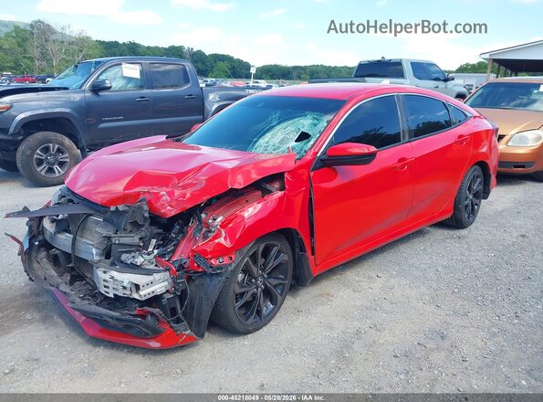 2HGFC2E82LH600998 2020 HONDA CIVIC Red Front left