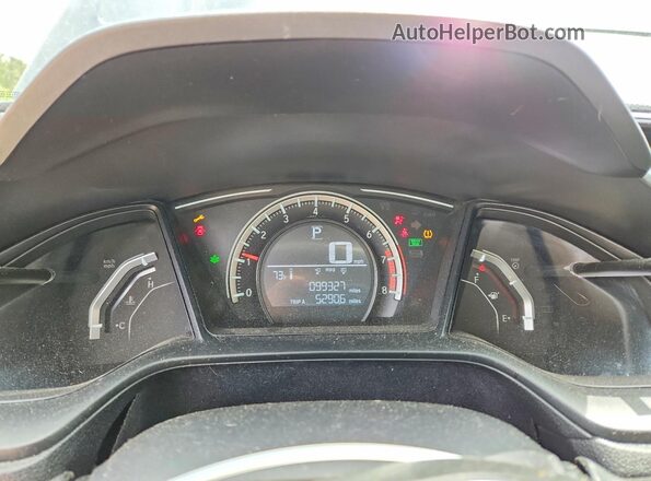 2HGFC2F50HH577426 2017 HONDA CIVIC Blue Vista del cuadro de instrumentos
