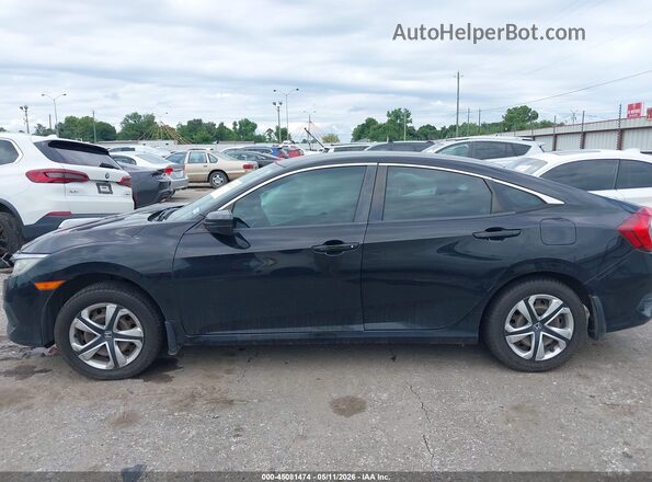 2HGFC2F51JH591552 2018 HONDA CIVIC Black Widok wnętrza z tyłu