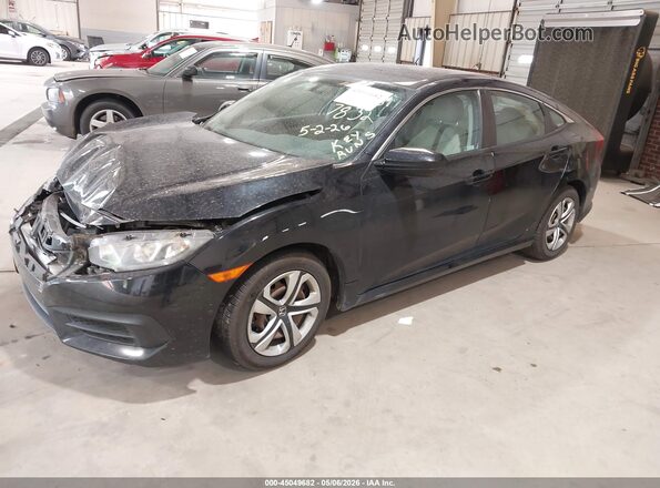 2HGFC2F51JH607832 2018 HONDA CIVIC Black წინა მარცხენა ხედი სამი მეოთხედიდან