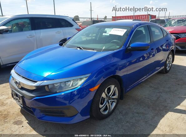 2HGFC2F53JH572596 2018 HONDA CIVIC Blue წინა მარცხენა ხედი სამი მეოთხედიდან