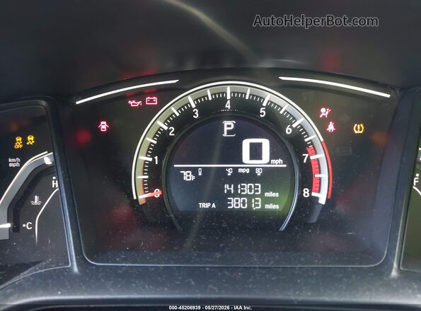 2HGFC2F54HH530027 2017 HONDA CIVIC Red Вид задніх сидінь
