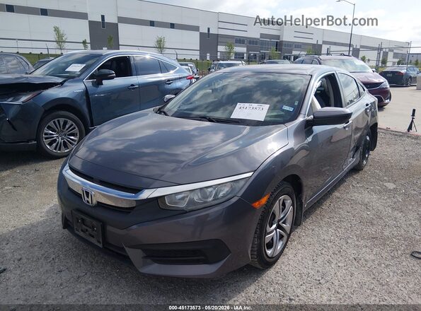 2HGFC2F55HH501846 2017 HONDA CIVIC Gray Առջևի ձախ երեք քառորդ տեսարան