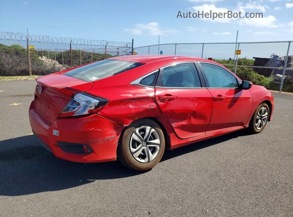 2HGFC2F55JH569960 2018 HONDA CIVIC Red Rear right
