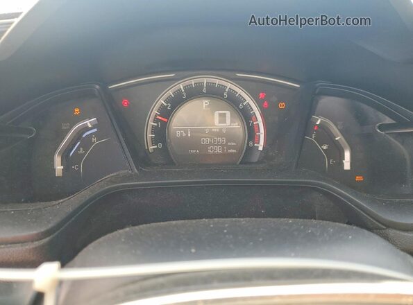 2HGFC2F55JH569960 2018 HONDA CIVIC Red Instrument cluster view