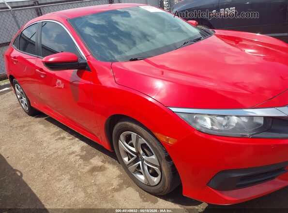 2HGFC2F56HH517411 2017 HONDA CIVIC Red Rear interior view