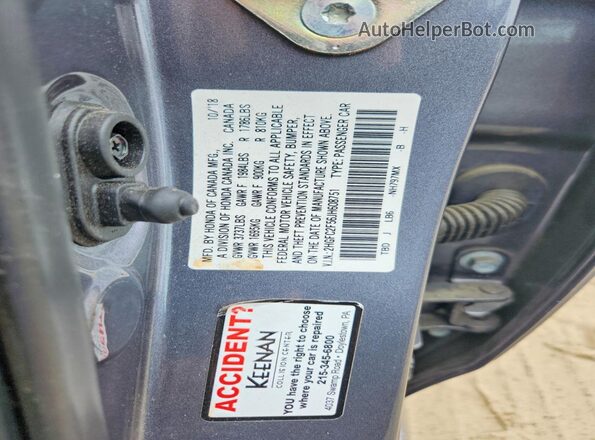2HGFC2F56JH608751 2018 HONDA CIVIC Gray Vista del compartimento del motor