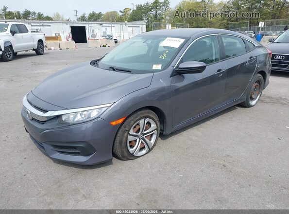 2HGFC2F58HH509990 2017 HONDA CIVIC Gray Առջևի ձախ երեք քառորդ տեսարան