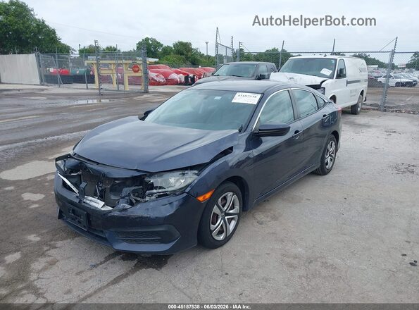2HGFC2F58JH505282 2018 HONDA CIVIC Navy Առջևի ձախ երեք քառորդ տեսարան