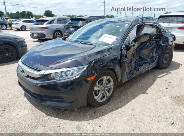 2HGFC2F58JH574411 2018 HONDA CIVIC Black Vista tres cuartos delantera izquierda