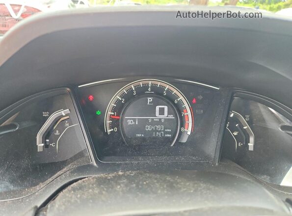 2HGFC2F59GH550711 2016 HONDA CIVIC Серый Вид щитка приборов