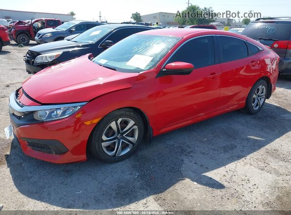 2HGFC2F5XHH557197 2017 HONDA CIVIC Red Առջևի ձախ երեք քառորդ տեսարան