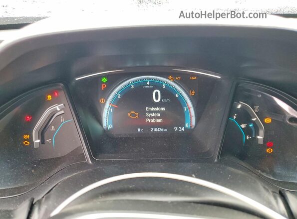 2HGFC2F60JH018375 2018 HONDA CIVIC Blue ხელსაწყოთა პანელის ხედი