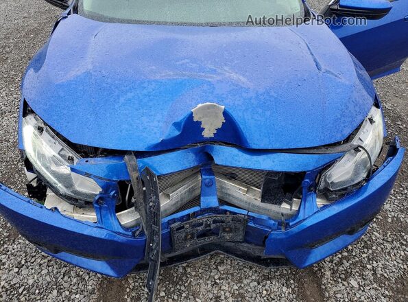 2HGFC2F60JH018375 2018 HONDA CIVIC Blue უკანა სალონის ხედი