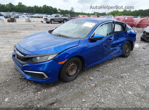 2HGFC2F61LH566002 2020 HONDA CIVIC Blue წინა მარცხენა ხედი სამი მეოთხედიდან