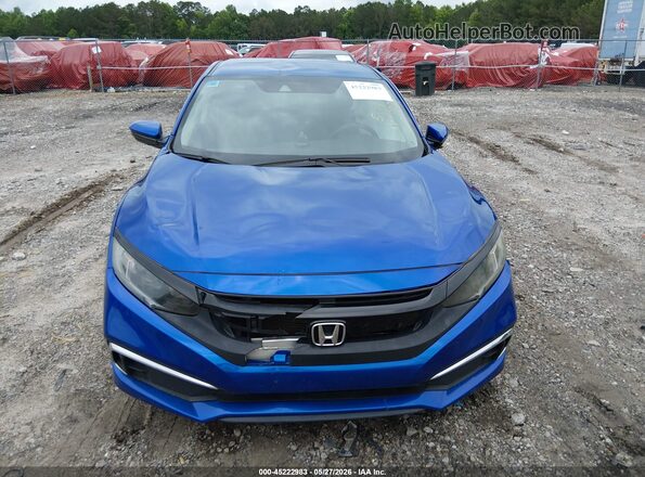 2HGFC2F61LH566002 2020 HONDA CIVIC Blue ხელსაწყოთა პანელის ხედი