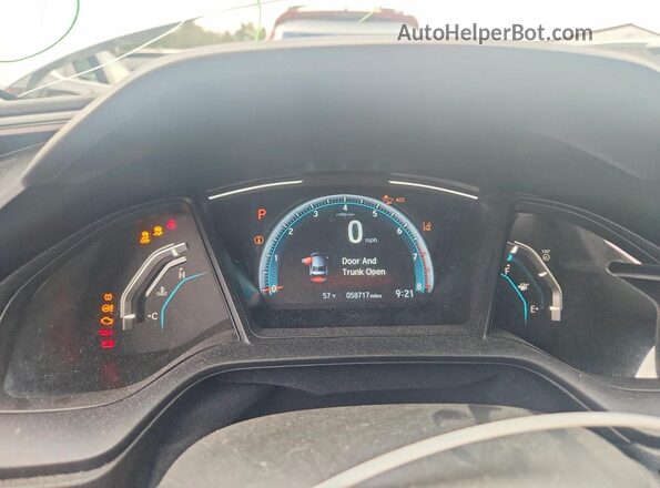 2HGFC2F61MH528626 2021 HONDA CIVIC White Սարքավորումների վահանակի տեսք
